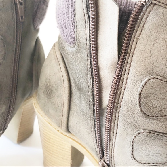 MUDD Tassel Heel Ankle Boots Size 8 Gresham Grey - Picture 5 of 6